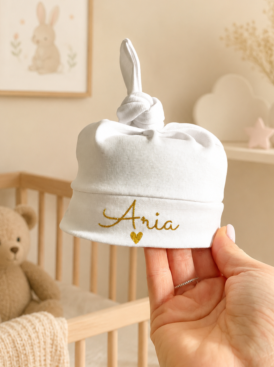Bonnet de naissance en coton