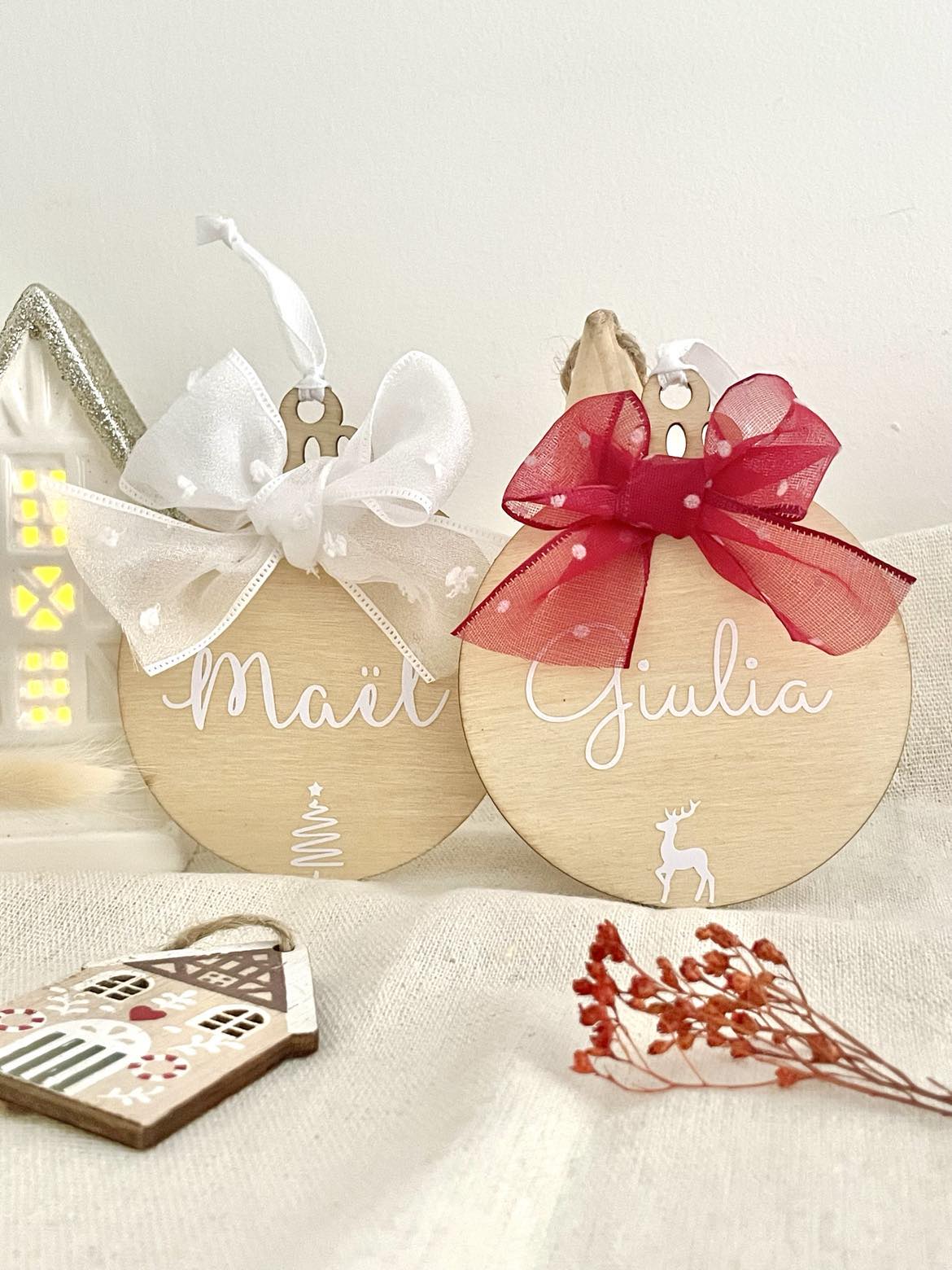 Boule Noël Bois