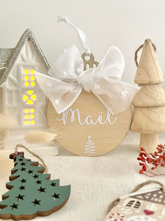 Boule Noël Bois