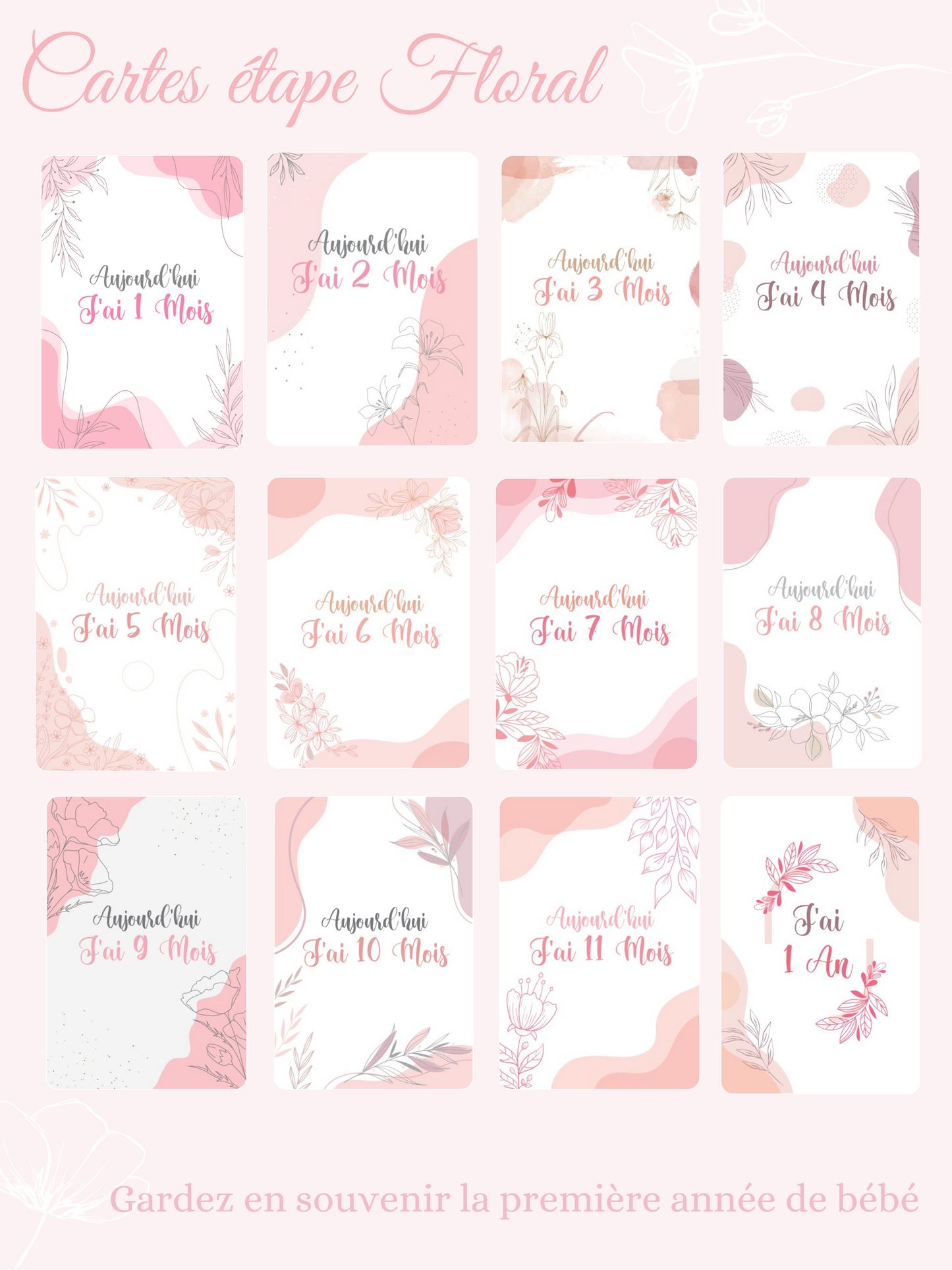 Carte étape Floral