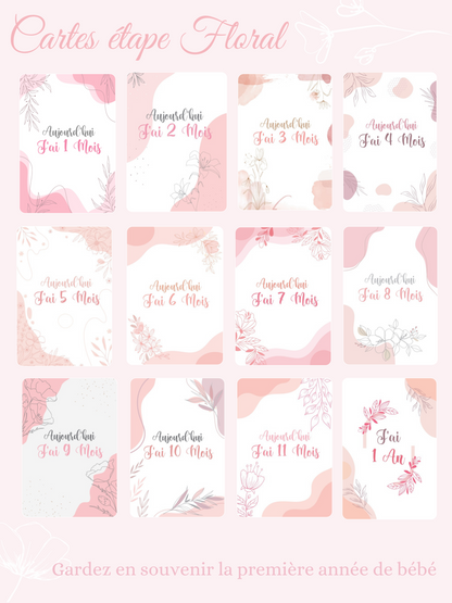 Carte étape Floral