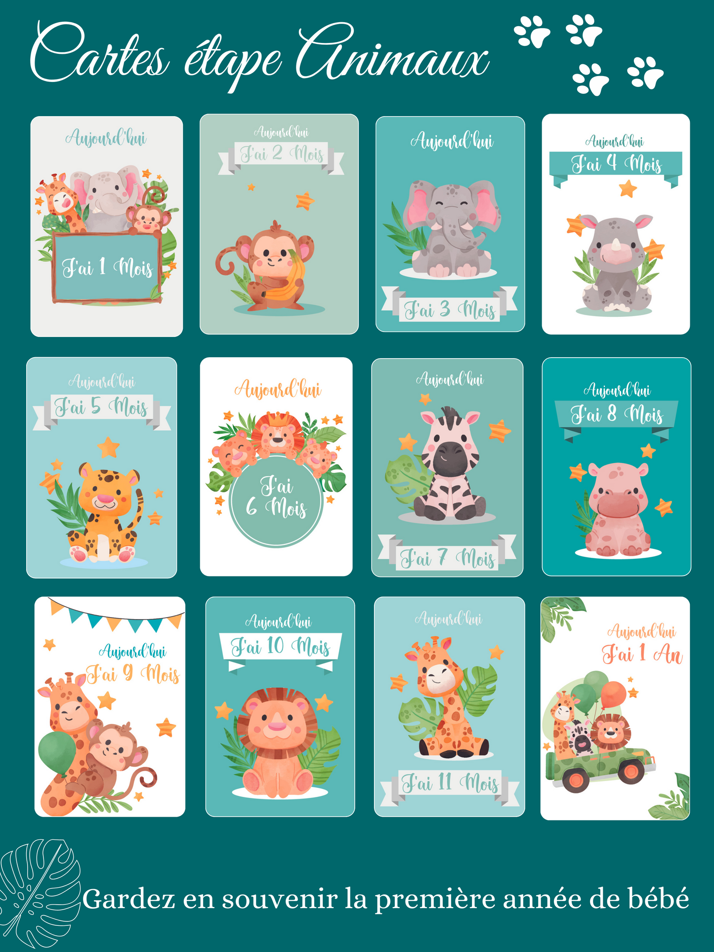 Carte étape Animaux