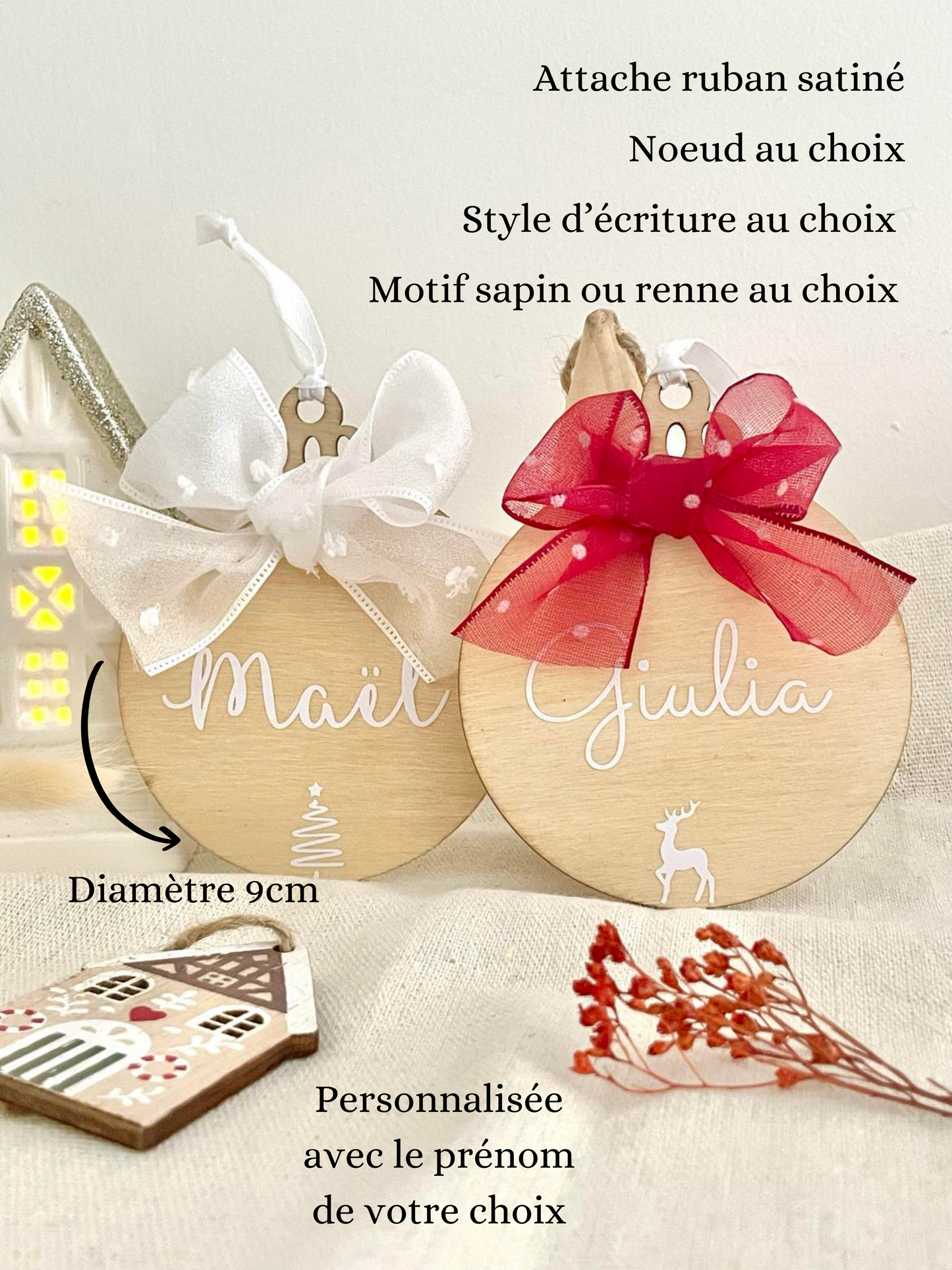 Boule Noël Bois