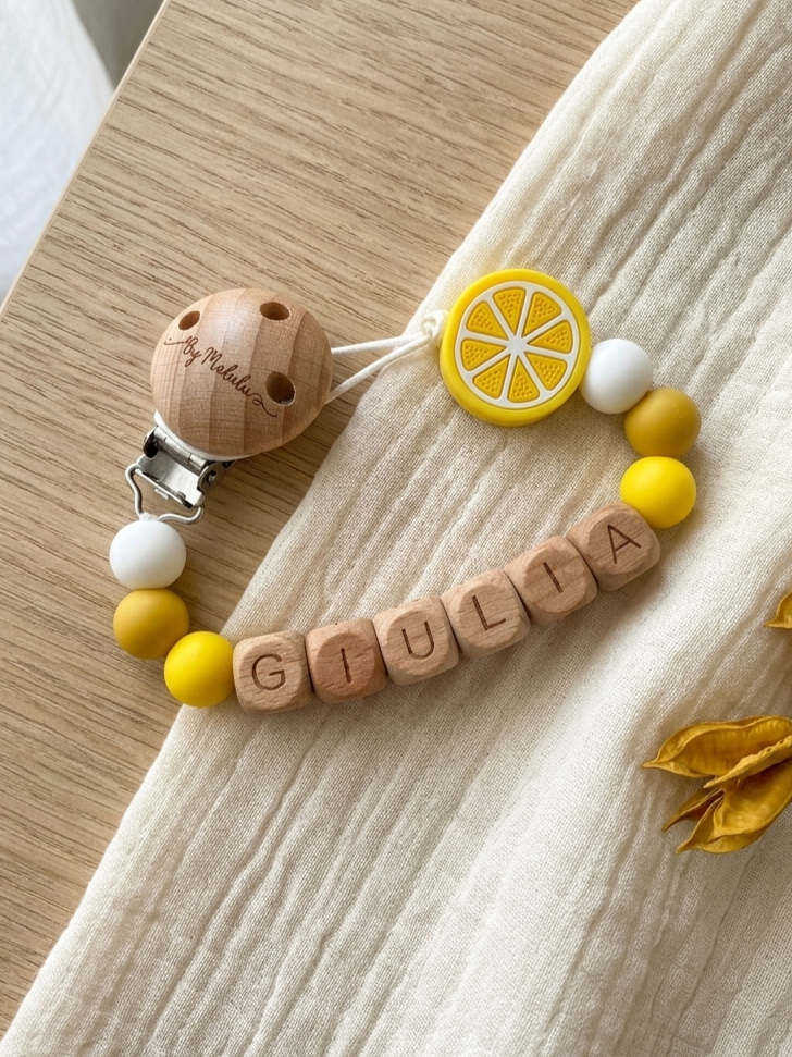 Attache tétine Citron