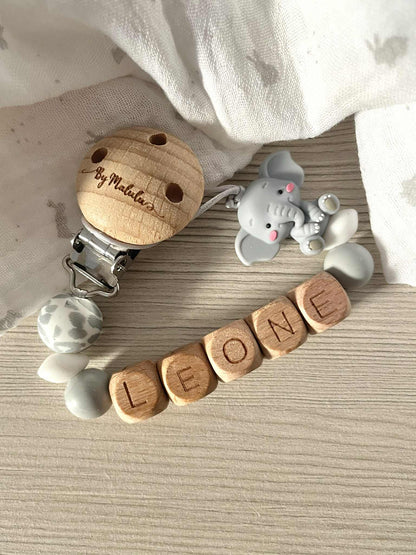 Attache tétine Elephanteau
