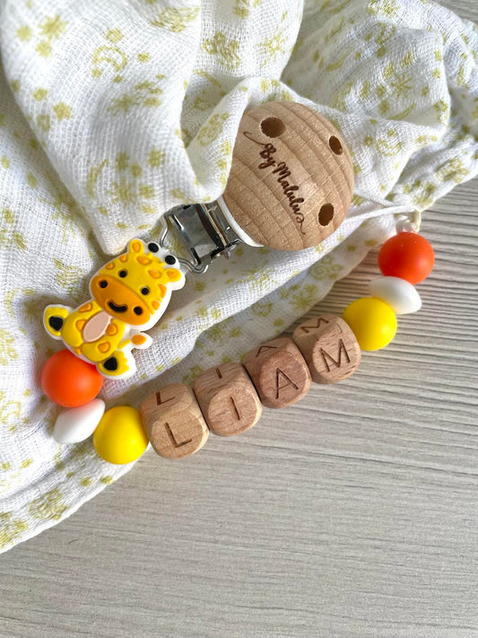 Attache tétine Girafe