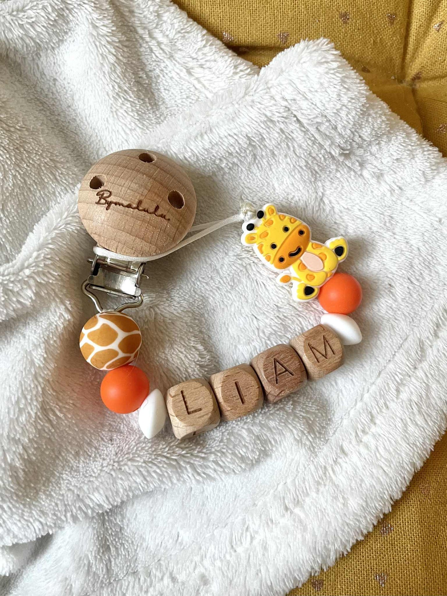 Attache tétine Girafe