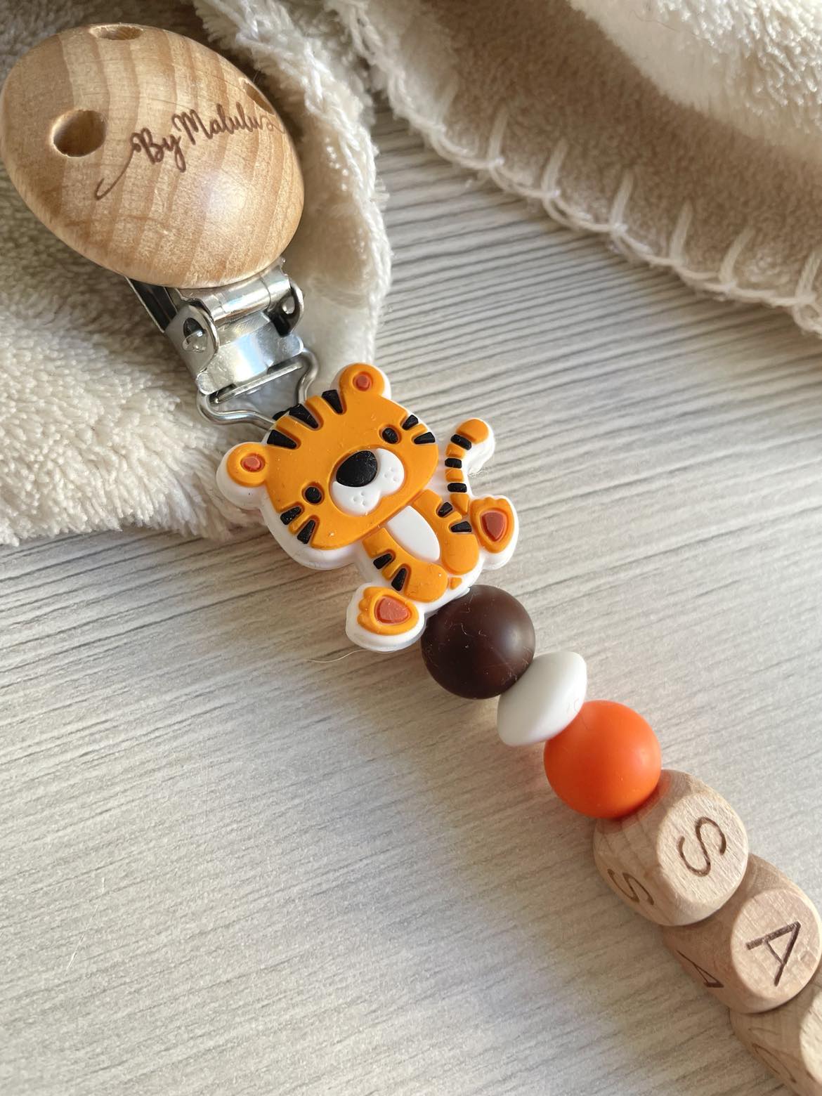 Attache tétine Tigre