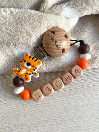 Attache tétine Tigre